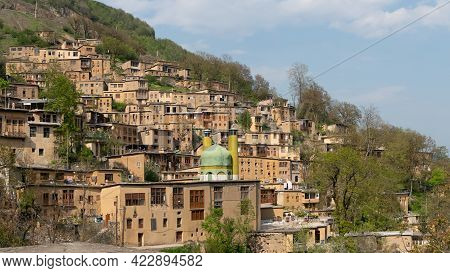 Masuleh, Iran - May 2019: Houses In Traditional Village Of Masuleh In Gilan Province
