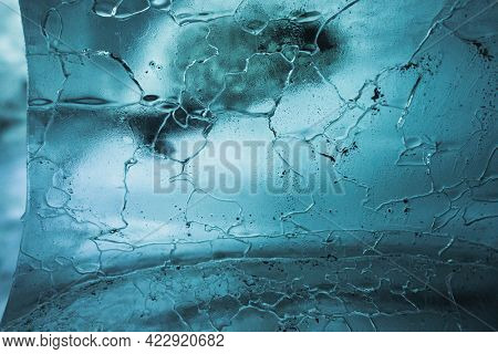 Icelandic blue glacier textured background 