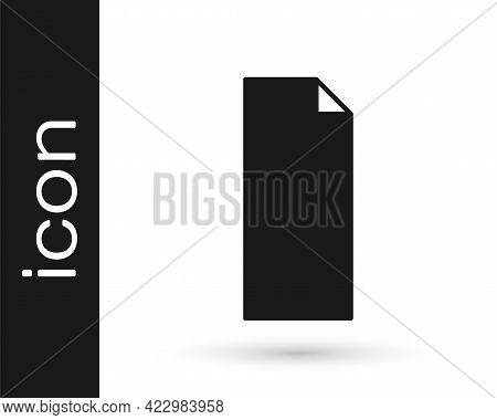 Black Grip Tape On A Skateboard Icon Isolated On White Background. Vector