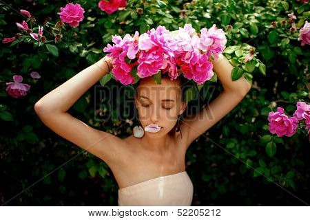Lady With Roses
