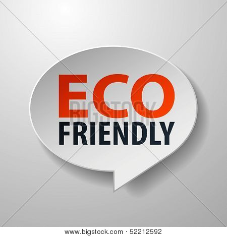 eco friendly 3d speech bubble