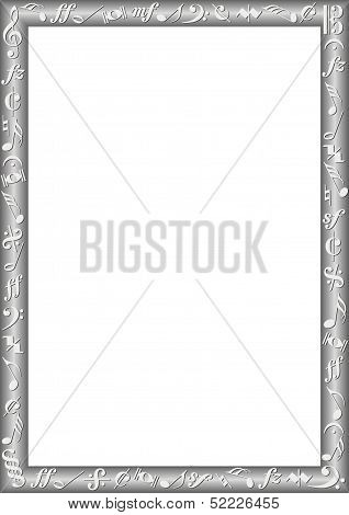 Colorful Border with music signs