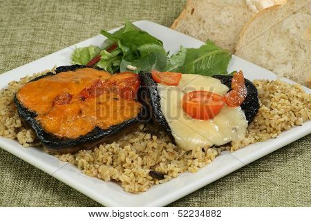 mushroom and bulgar wheat