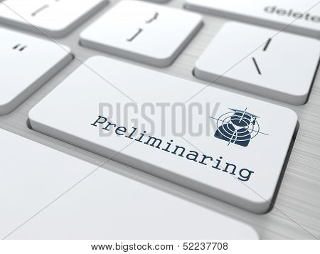 White Keyboard with Preliminaring Button.