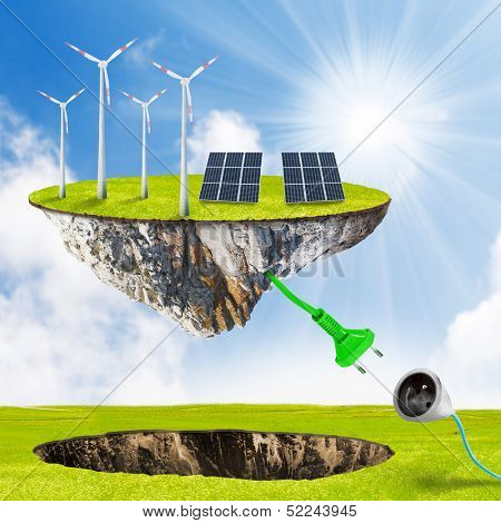 Green energy.  Renewable resources concept.