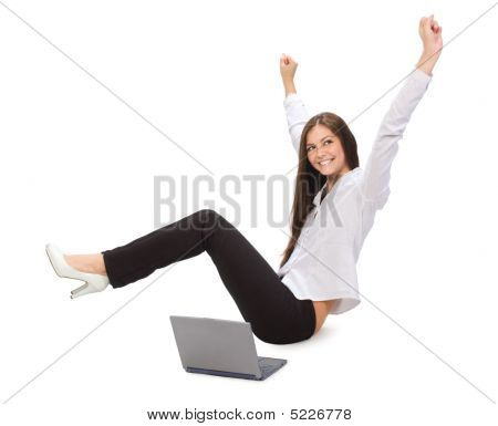 Empresária com Laptop