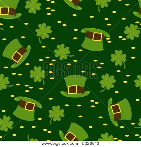 Patrick; s bezešvé pozadí. Vektorové ilustrace