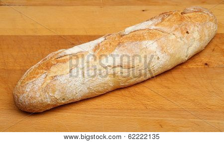 Pain de campagne longue, French artisan bread loaf.