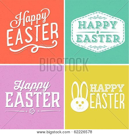 Happy Easter Vector Set