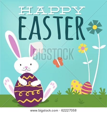Happy Easter Bunny Rabbit Vector