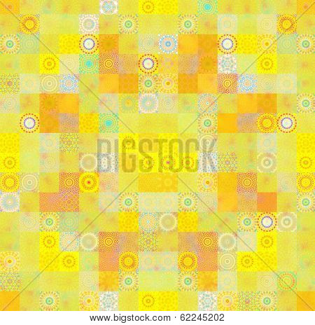 Color Background With Abstract Mosaic