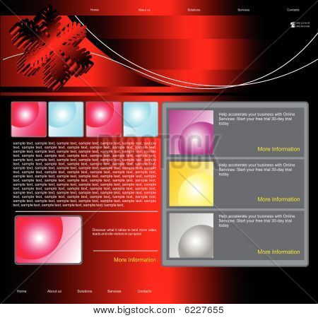 moderní přístup k úpravám šablony návrhu webu vektorové