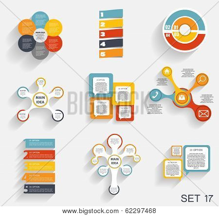 Collection of Infographic Templates for Business Vector Illustra