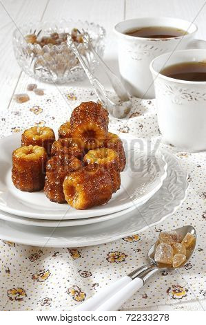 Tea-drinking: Canele - Traditional Dessert Of French Cuisine