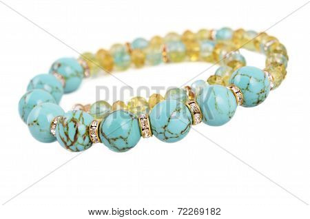Women's bracelet with semiprecious stones hand made