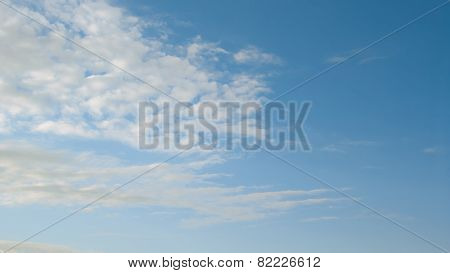 Panorama blue sky with white clouds