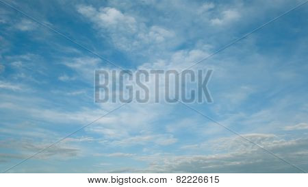 Panorama blue sky with white clouds