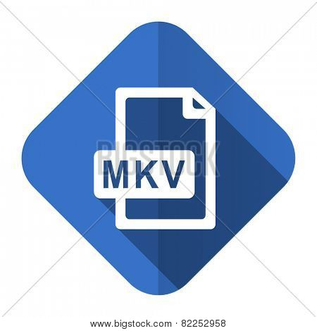 mkv file flat icon  