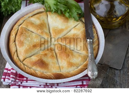 Tiropita - Greek pie made of Filo dough with cheese