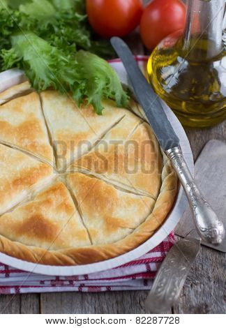 Tiropita - Greek pie made of Filo dough with cheese