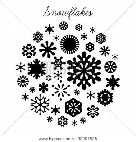 Snowflakes set