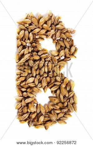 Letter B of malt