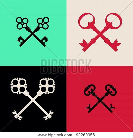 Vector Illustration Of Cross Of The Keys.