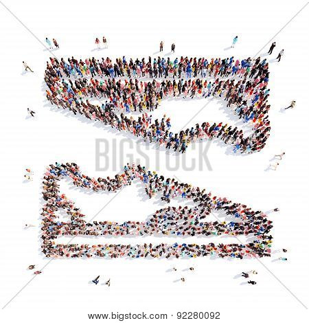 people in the shapeof Sneakers.
