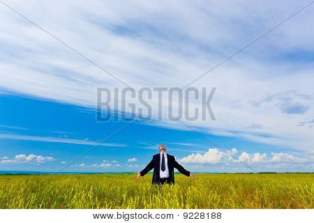 Homme d'affaires détente