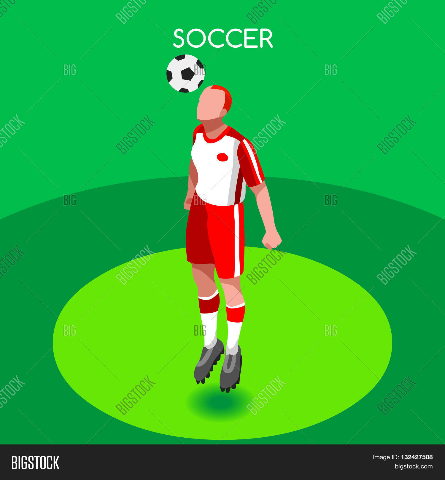 Soccer Header Player Vector & Photo (Free Trial) Bigstock