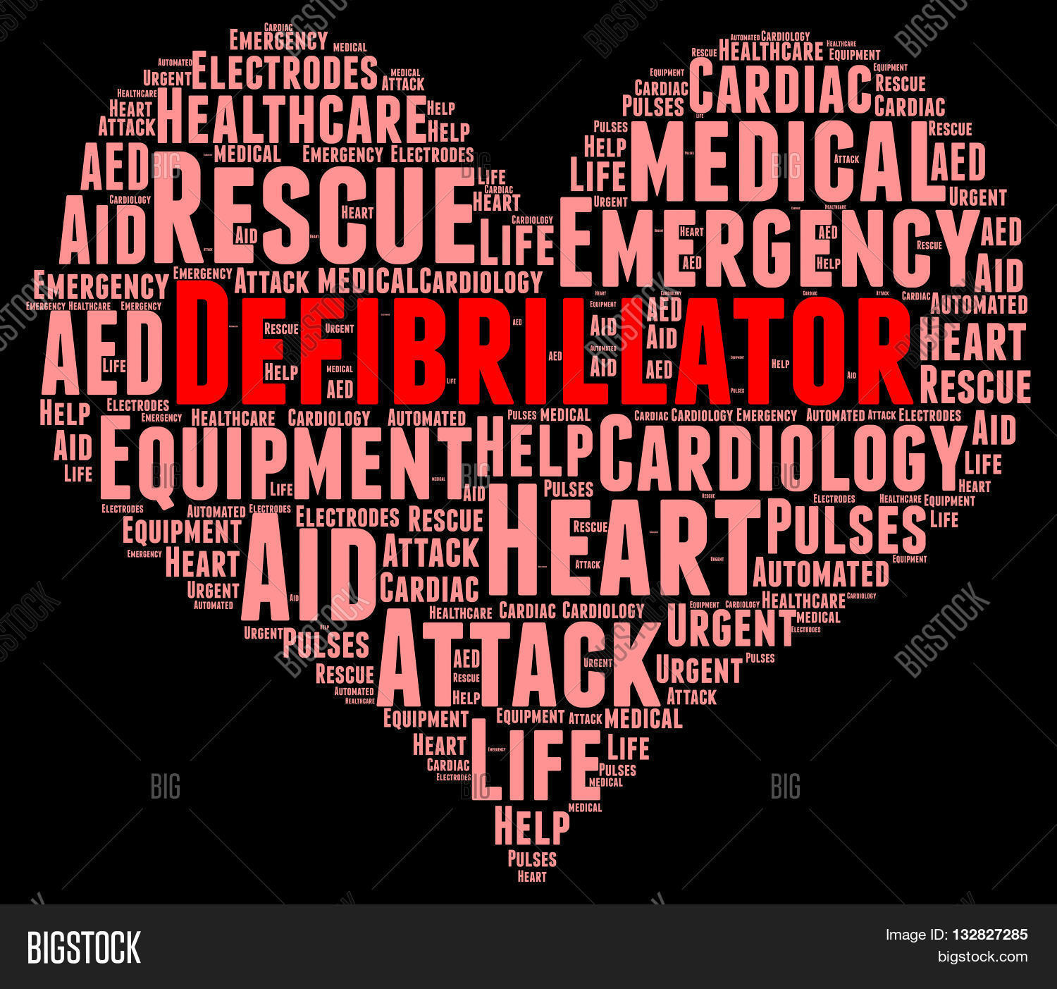 Defibrillator Word Image & Photo (Free Trial) Bigstock
