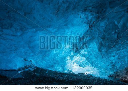 An amazing glacial ice cave in Iceland