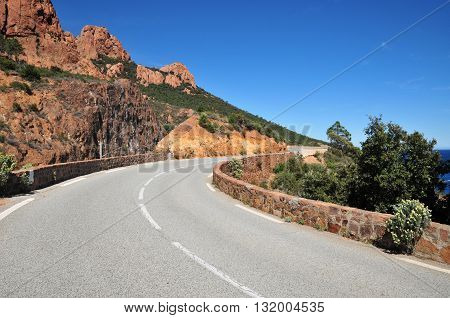 Saint Raphael France - april 14 2016 : the Esterel Massif