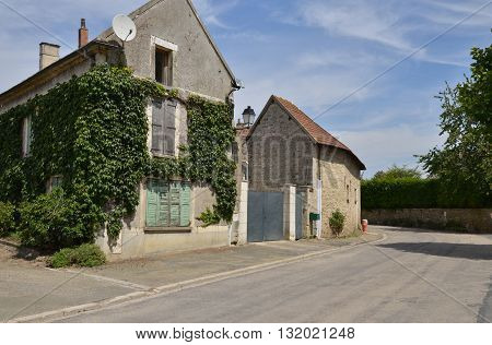 Le Bellay en Vexin France - august 1 2015 : the picturesque village in summer