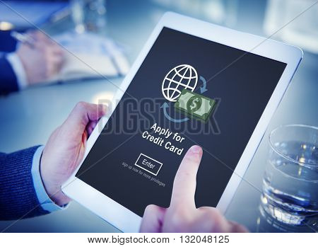 Apply for Credit Card Loan Payment Banking Concept