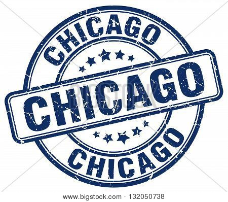 Chicago blue grunge round vintage rubber stamp.Chicago stamp.Chicago round stamp.Chicago grunge stamp.Chicago.Chicago vintage stamp.