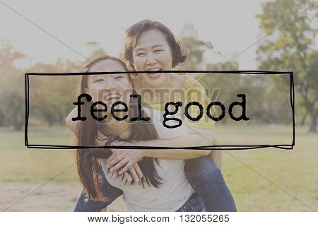 Feel Good Happiness Cheerful Joyful Optimistic Carefree Concept