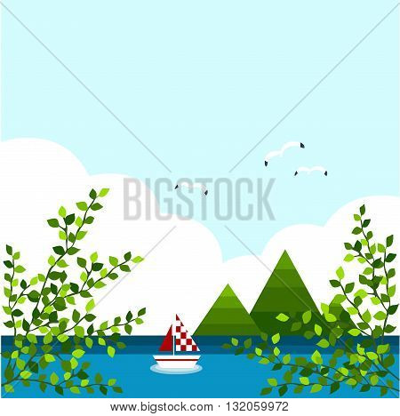 background of sea and sky in summer