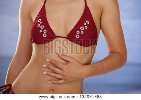 Woman body in swimsuit