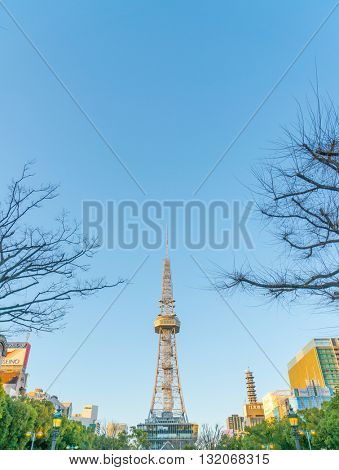 NAGOYA, JAPAN - FEB 07:Nagoya Tower in Nagoya, Japan on FEB 07, 2016. 