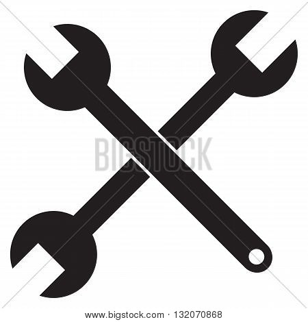 Black icon of Wrench design construction industry