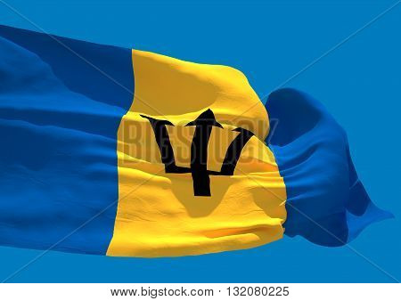 Barbados wave flag HD island country Bridgetown