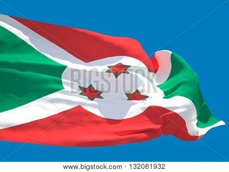 Burundi wave flag HD Republic of Burundi