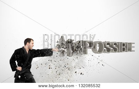 Krate man in action