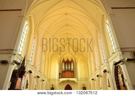 Fleury sur Andelle France - march 15 2016 : the Notre Dame de la Vallee church