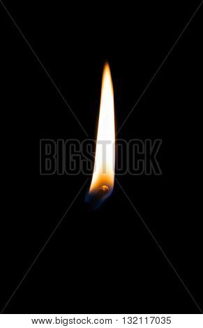 Burning Match On A Black Background