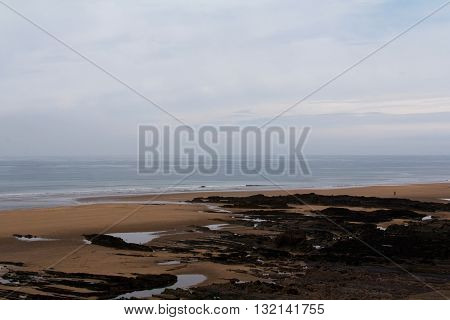 View Over The Beach At Bude In Cornwall