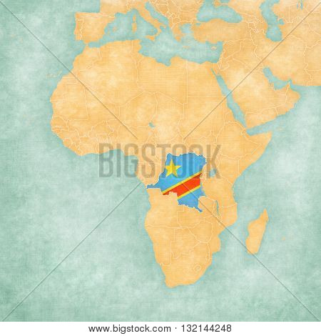 Map Of Africa - Democratic Republic Of The Congo