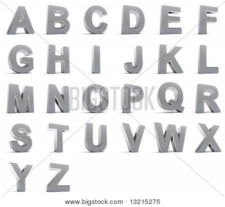 Alfabeto Set In Chrome