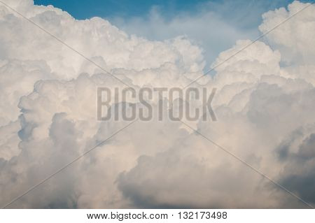 cloudscape, clouds background The sky is filled with clouds.